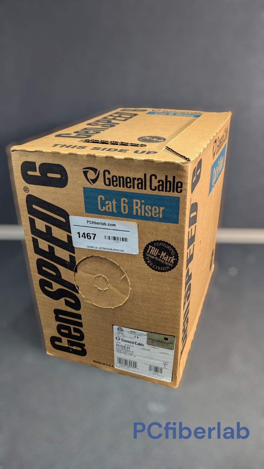 General Cable GenSPEED 6 CAT 6 Riser Cable 23 AWG CMR Beige 1000ft