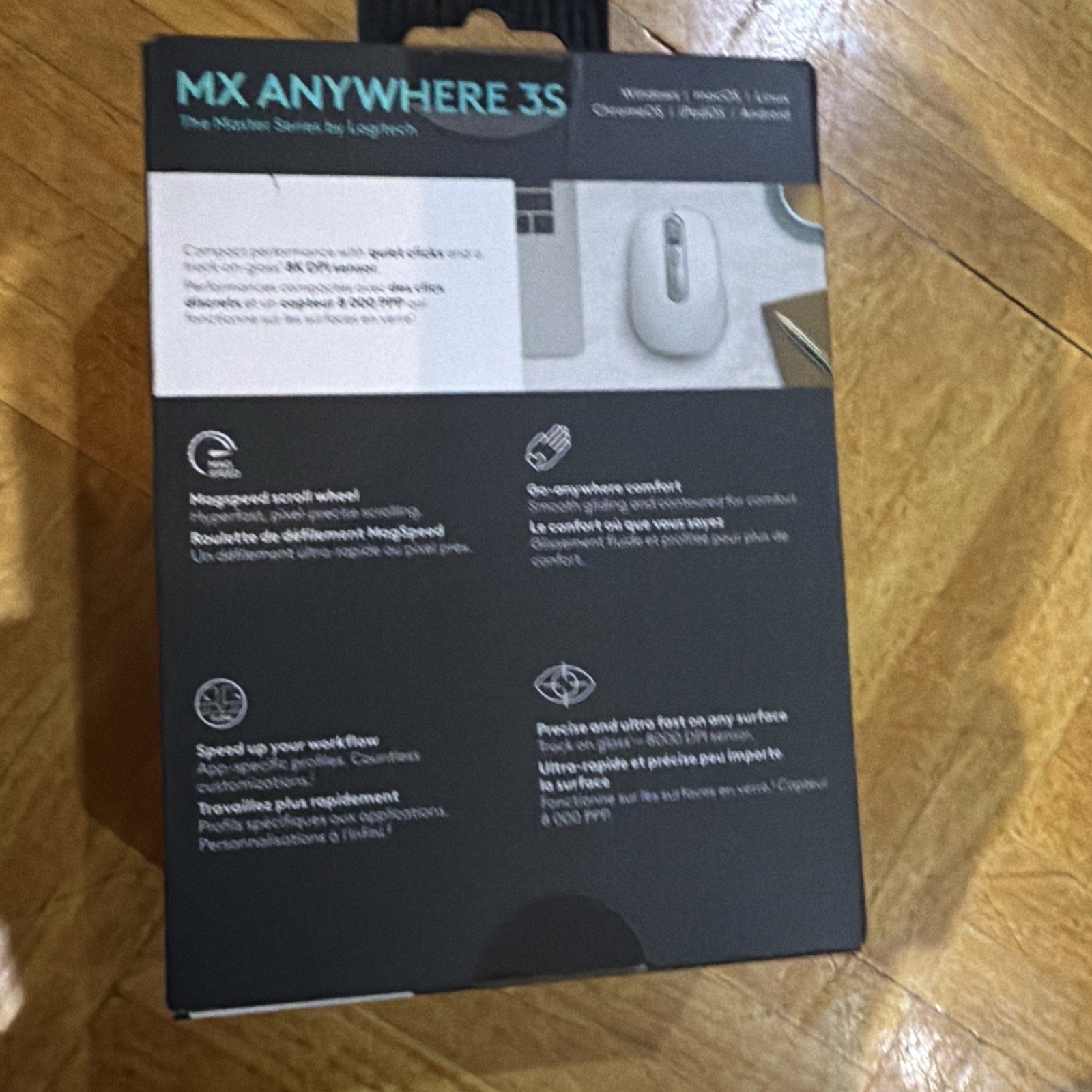 Brand New Sealed Logitech MX ANYWHERE 3S Wireless Mouse Pale Gray Mac Compatible