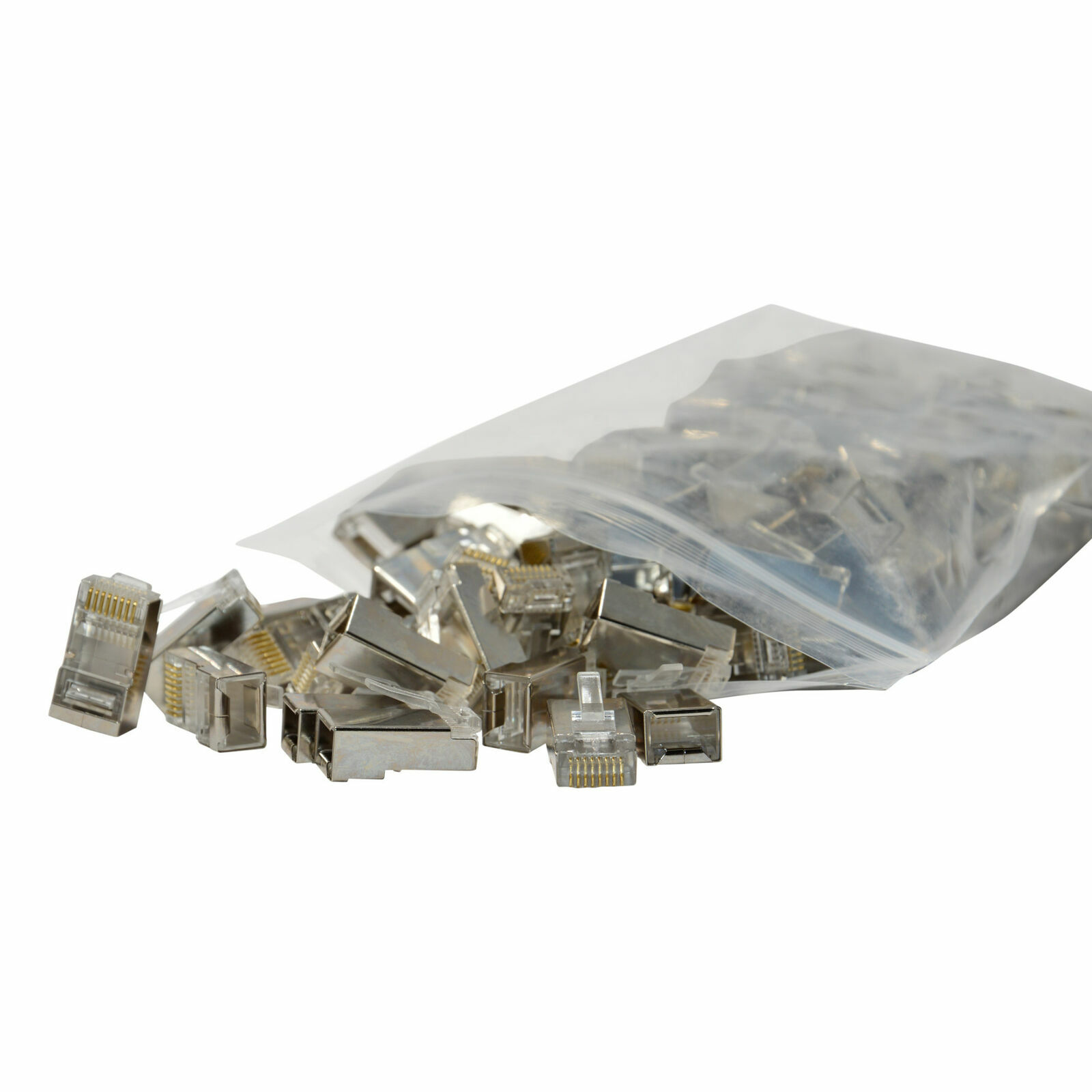 RJ45 Network Cable Modular Plug CAT5e CAT6 FTP Connector End Pass Through EZ Lot