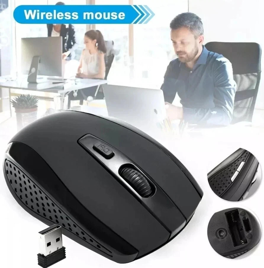 Wireless Optical Mouse Mice 2.4GHz USB Receiver For Laptop PC Computer DPI USA