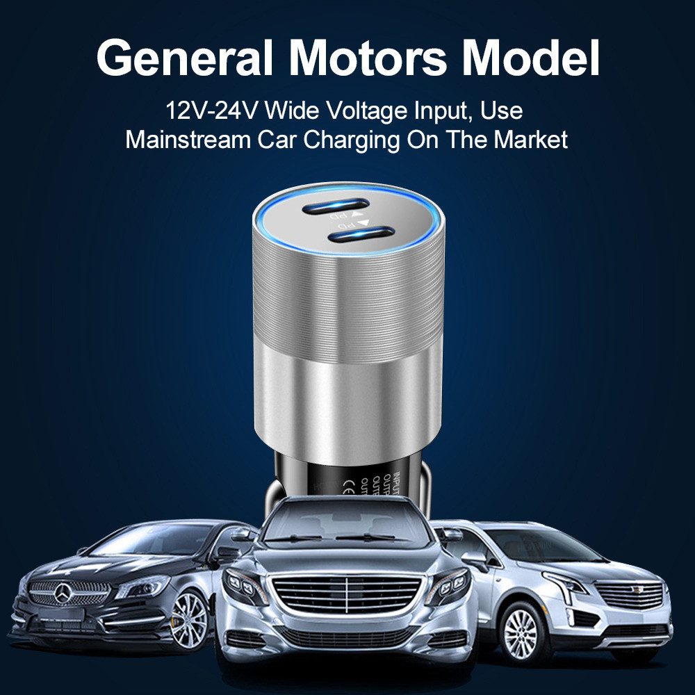 New USB-C Fast Car Charger For iPhone 15 14 13 12 11 Pro Max Samsung 40W Adapter