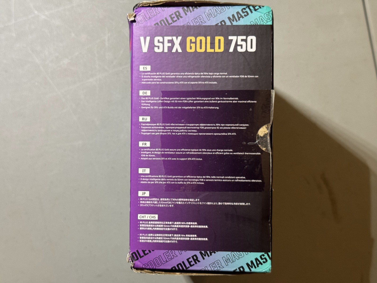 Cooler Master V SFX Gold 750W Modular PSU Black S/N MPY7501SFHAGV3U11252400177