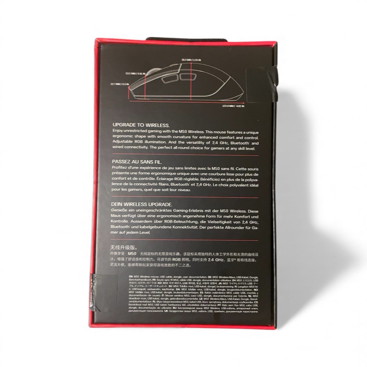 Cherry Xtrfy M50 Wireless Gaming Mouse Black New In Sealed Box