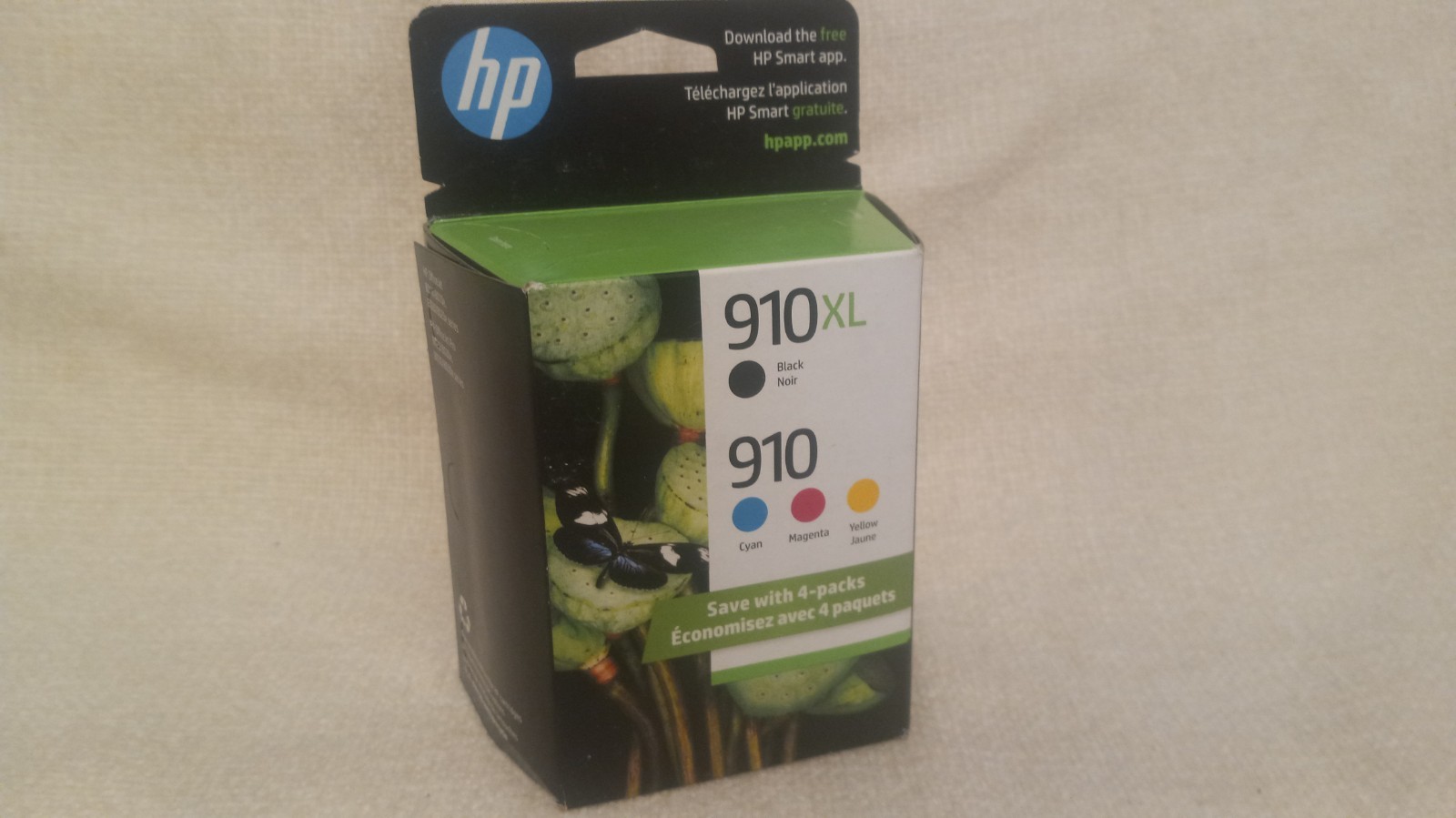 Genuine HP 910xl / 910 Ink Cartridge-B/C/M/Y. Exp: oct 2026