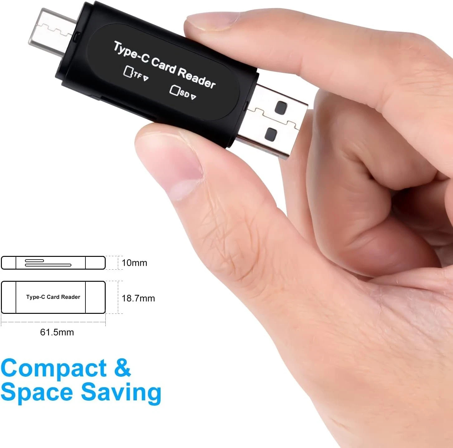 1PC Card Reader USB 3.0 To SD Micro TF Memory Card Adapter PC Laptop Accessories