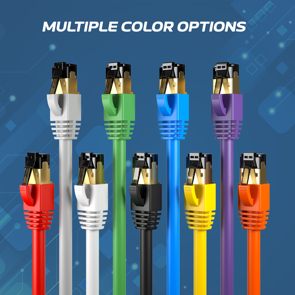 CAT8 RED SFTP Ethernet Cable 40Gbps 2GHz Copper LAN Wire 0.5FT- 75FT Multi LOT