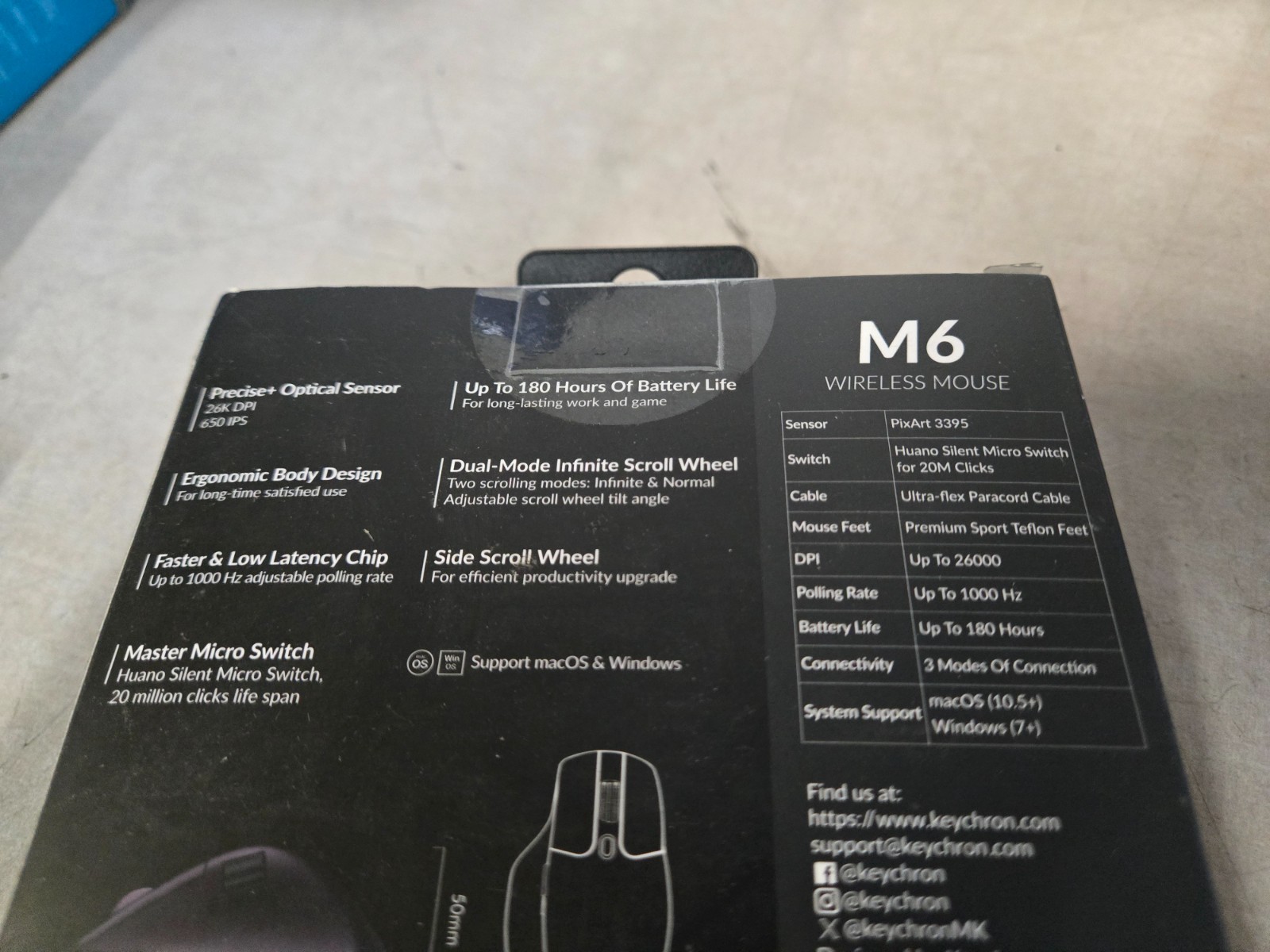 SEALED M6 Silent Wireless Gaming , 1000Hz Polling, Bluetooth 5.3/2.4GHz