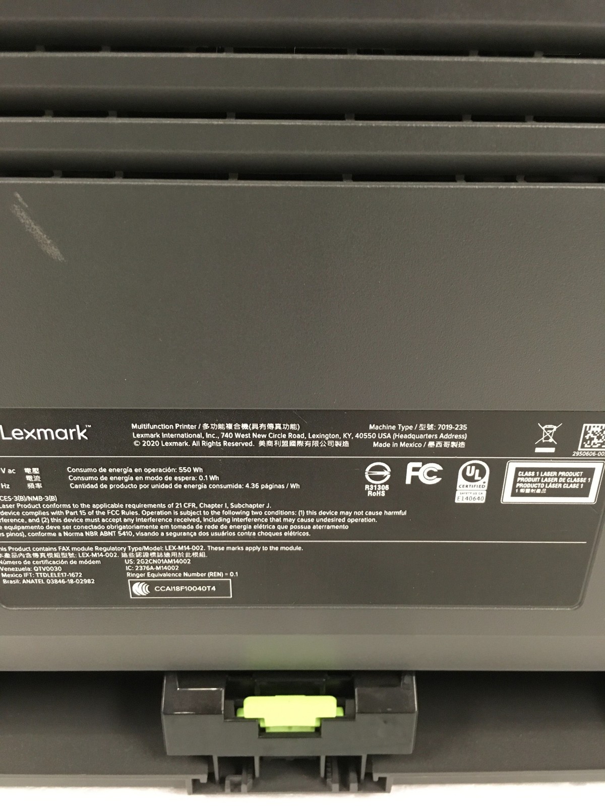 Lexmark MX331ADN Monochrome Laser MFP Printer 12.8K Pages Toner FREE SHIP READ
