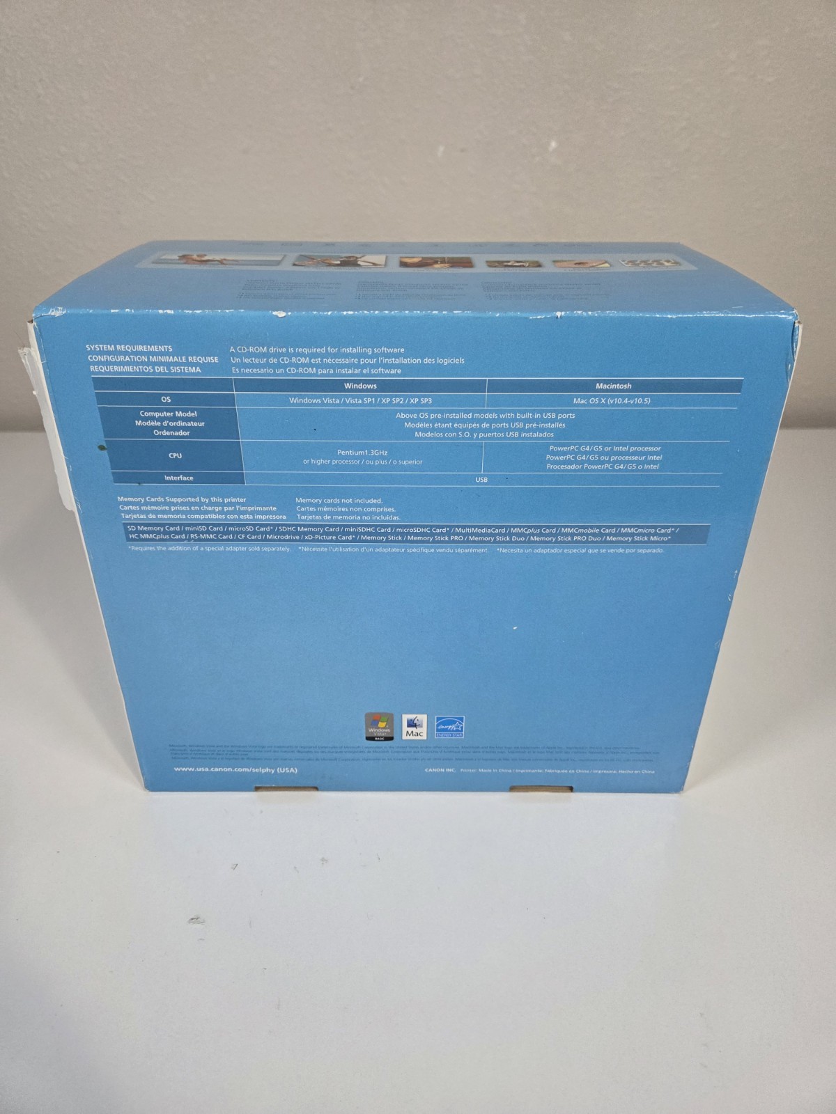Canon SELPHY CP780 Compact Photo Printer Silver Portable 4×6 NEW Open Box
