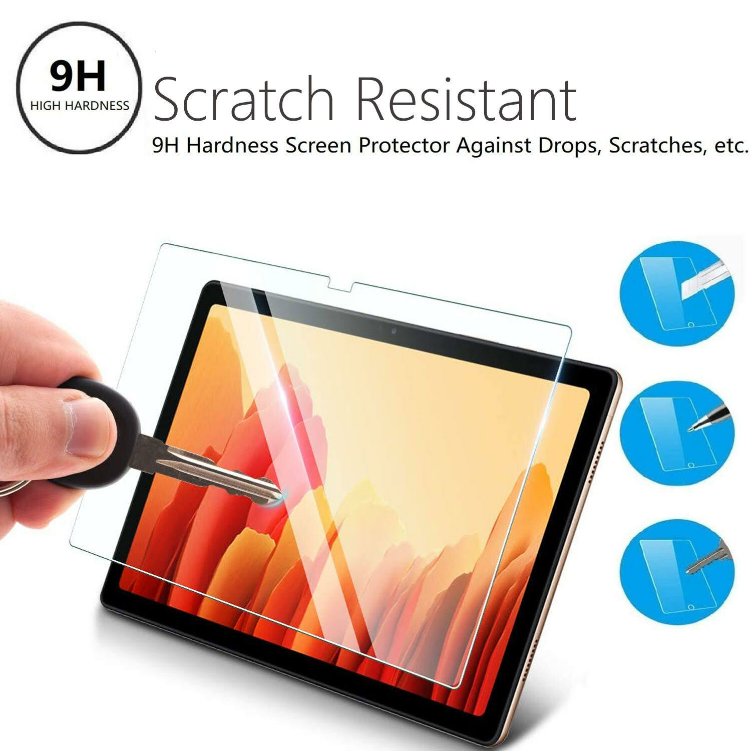 Screen Protector For Samsung Galaxy Tab S9/S9 FE/S9 Plus/S9 Ultra Tempered Glass