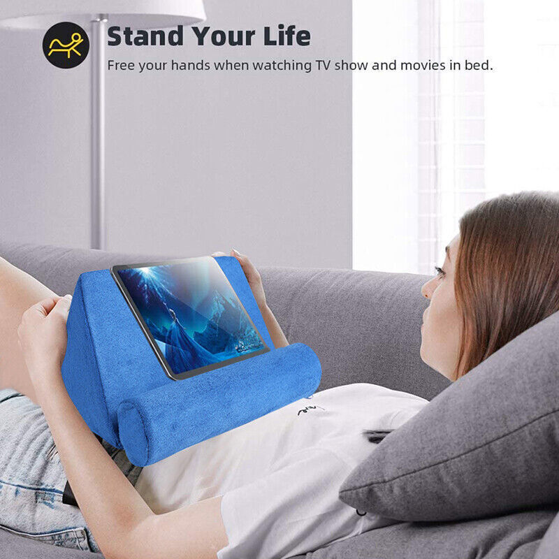 NEW IPad Laptop Holder Tablet Multi-Angle Soft Pillow Lap Stand Phone Cushion