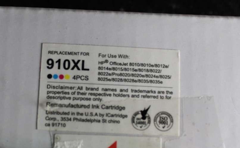 HP 3JB41AN 910XL/910 4 Pieces Ink Cartidges – Black/Cyan/Magenta/Yellow