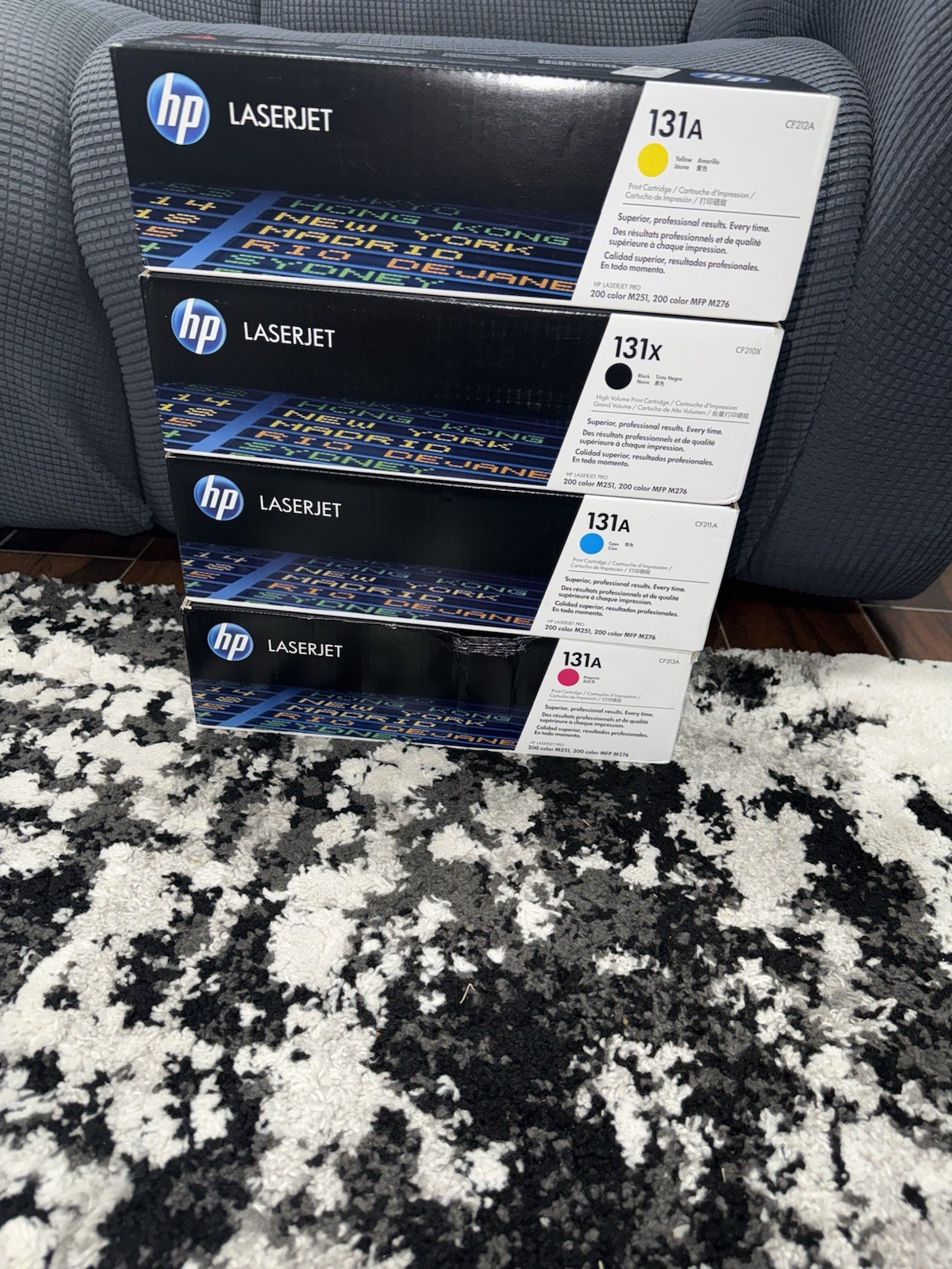GENUINE SET 4 HP 131A TONERS CF210X CF211A CF212A CF213A 200 M251 MFP 276 Read