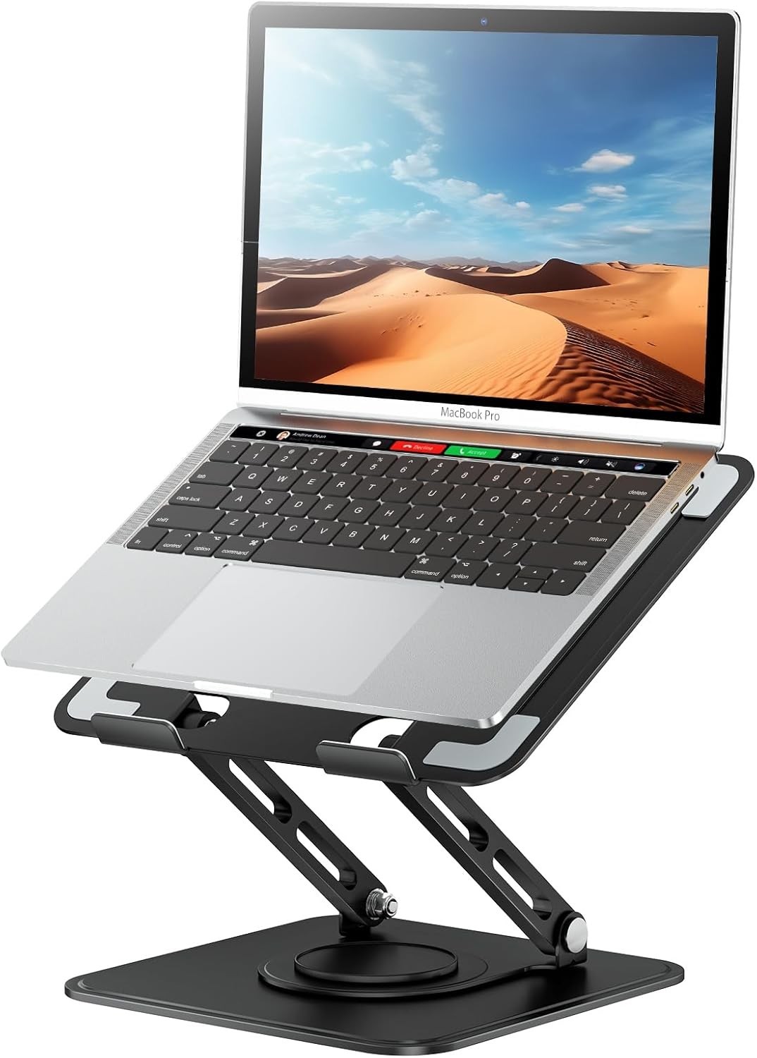 Laptop Stand for Desk, Adjustable Computer Stand Holder with 360° Rotating Ba…