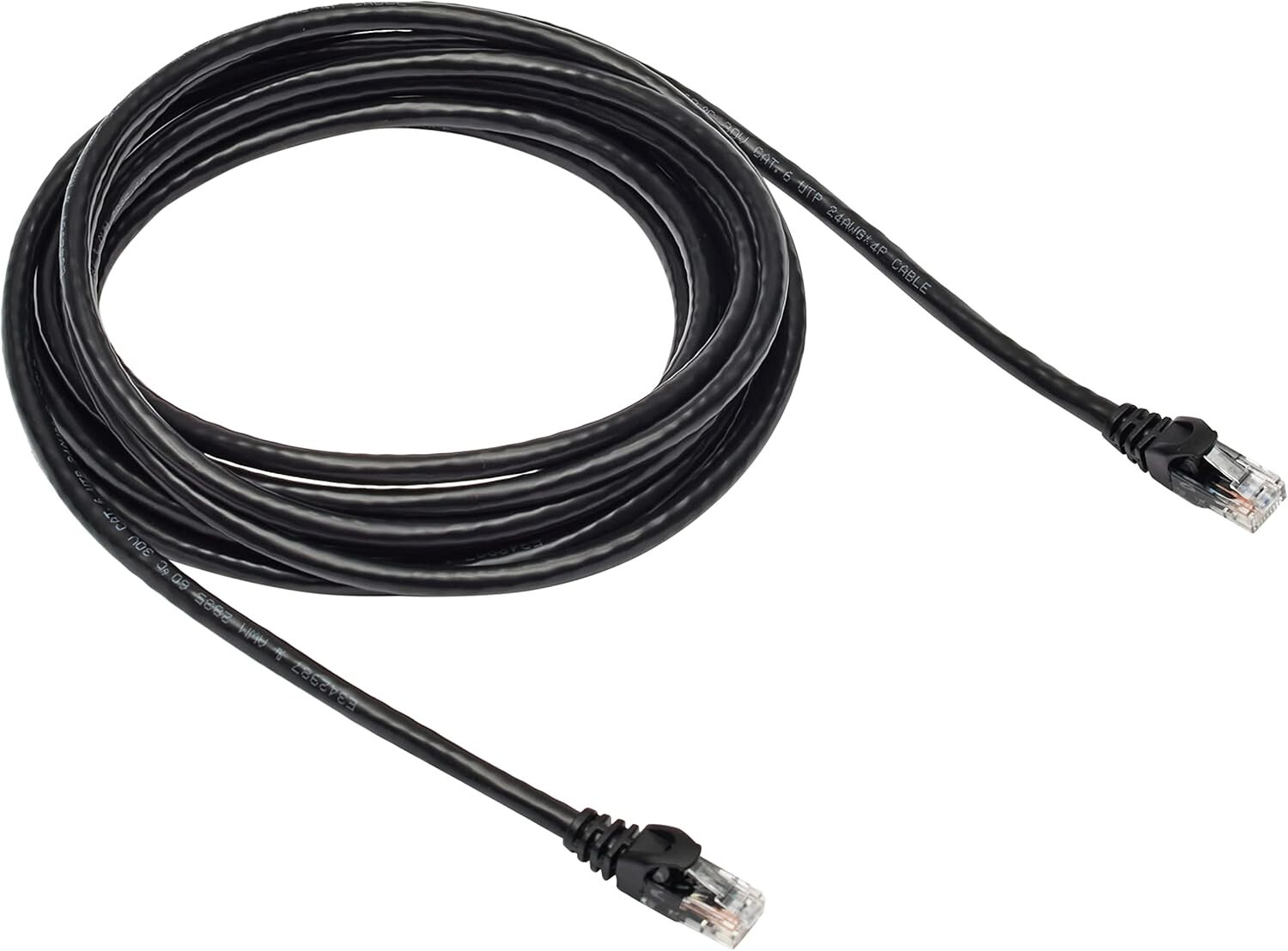 Amazon Basics RJ45 Cat-6 Gigabit Ethernet Patch Internet Cable – 15 Foot Black#