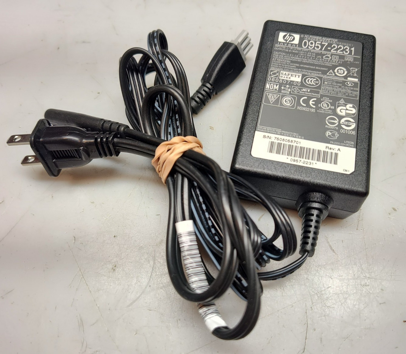 HP Printer Power Adapter 0957-2231 16V/500mA 32V/375mA