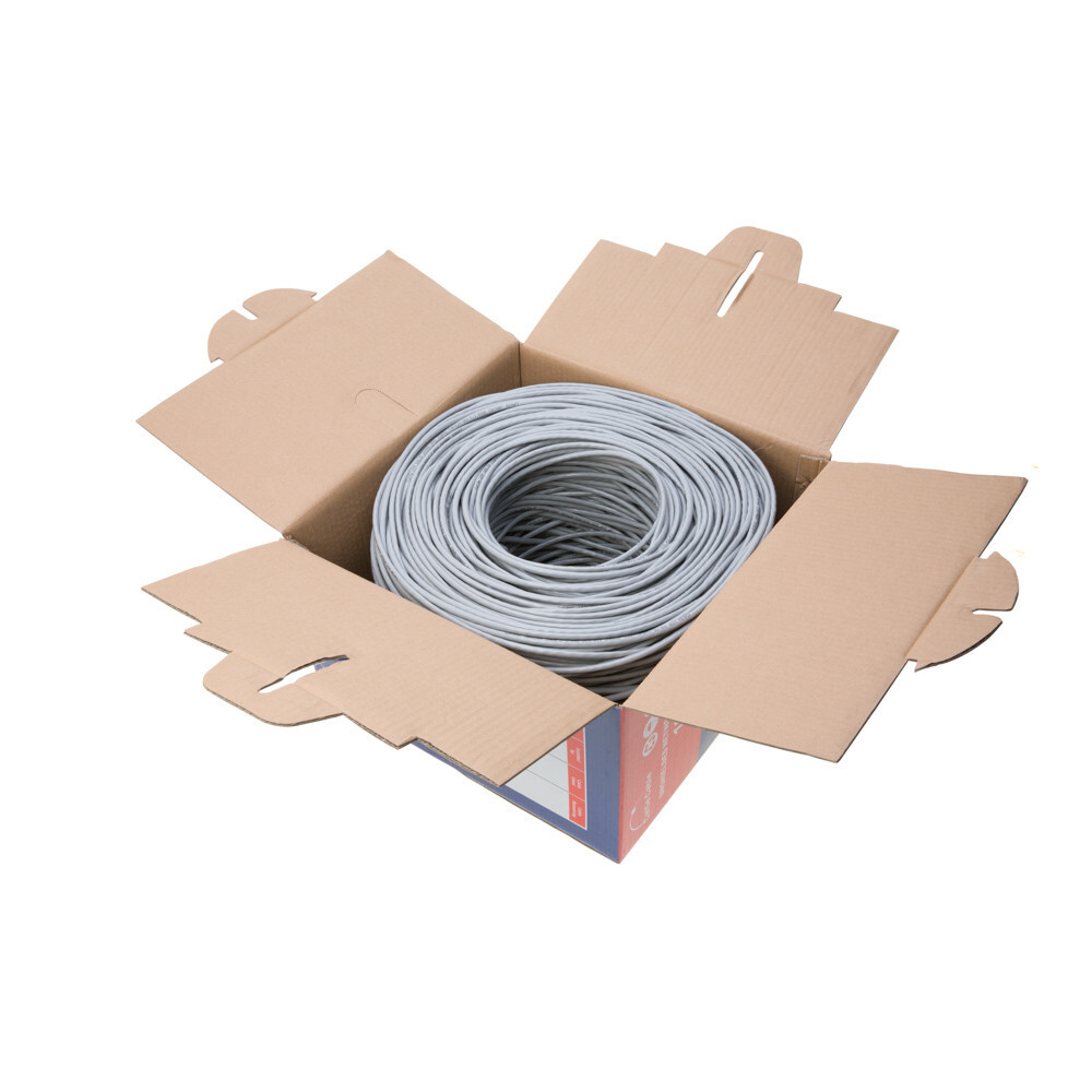 Cat6 500ft cable UTP Solid Gray LAN Netwrok Ethernet RJ45 Bulk 23 AWG
