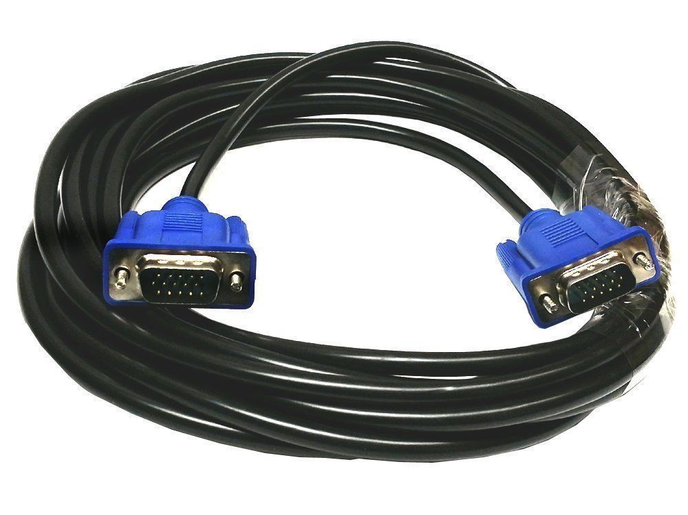 2 PACK 5FT SVGA 15 PIN Male To Male SUPER VGA Monitor Extension Cord Cable Blue