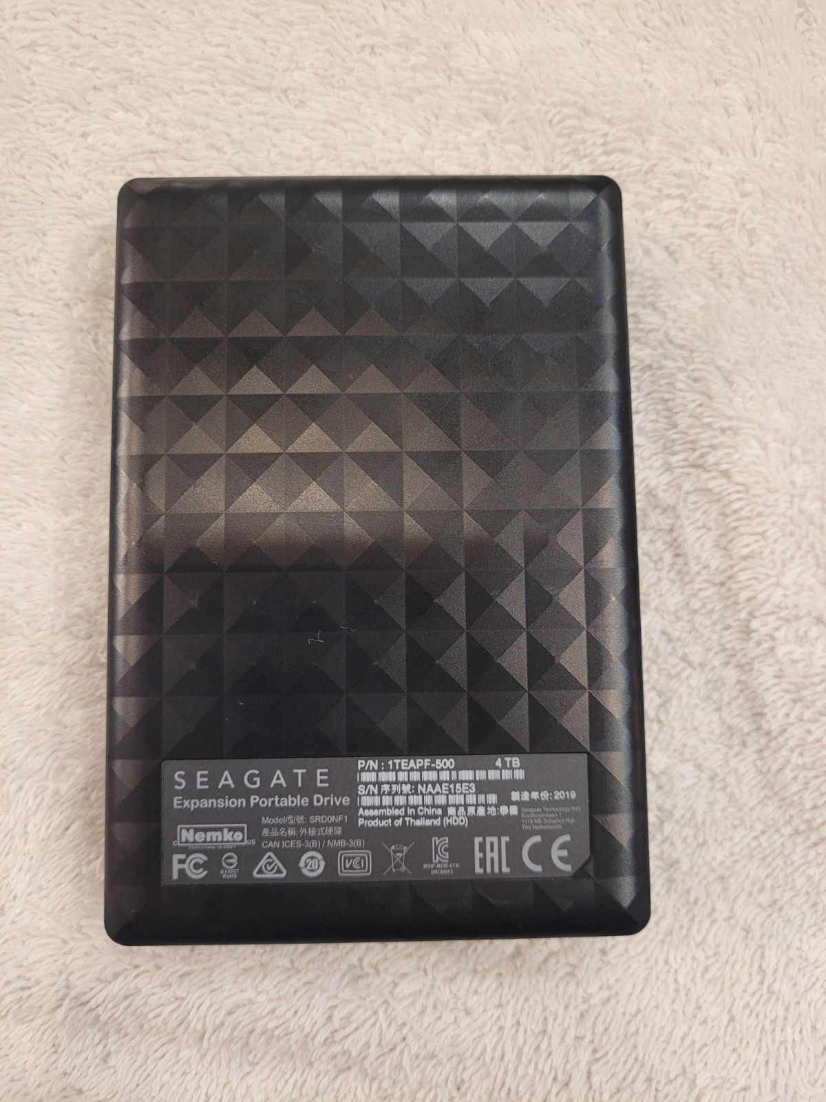Seagate Expansion 4TB Portable External Hard Drive USB 3.0 Tested Working SRD0NF