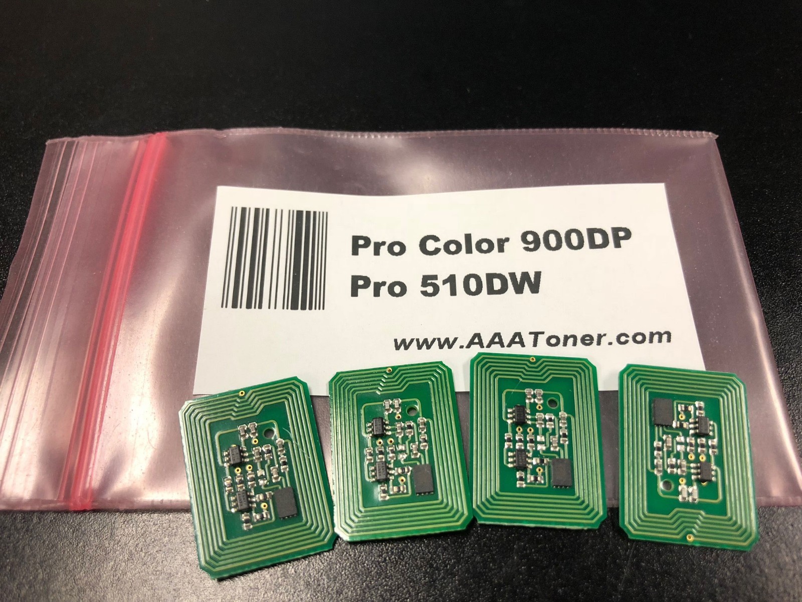 4 x Toner Chip for OKI Pro Color 900DP, Pro510DW (52124004~52124001) Refill