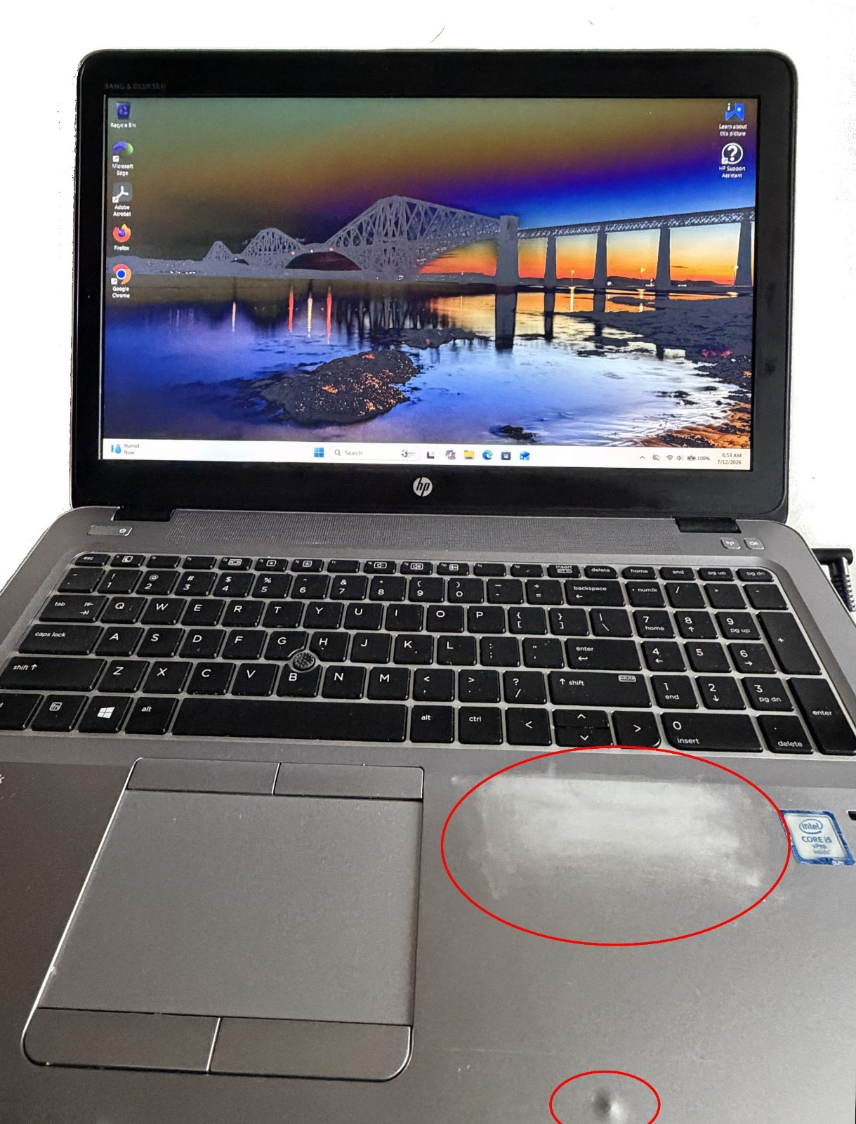HP EliteBook 850 G3 i5-6300u 2.4GHz 6th GEN 16GB RAM 256GB SSD Win 11 Pro 25H2