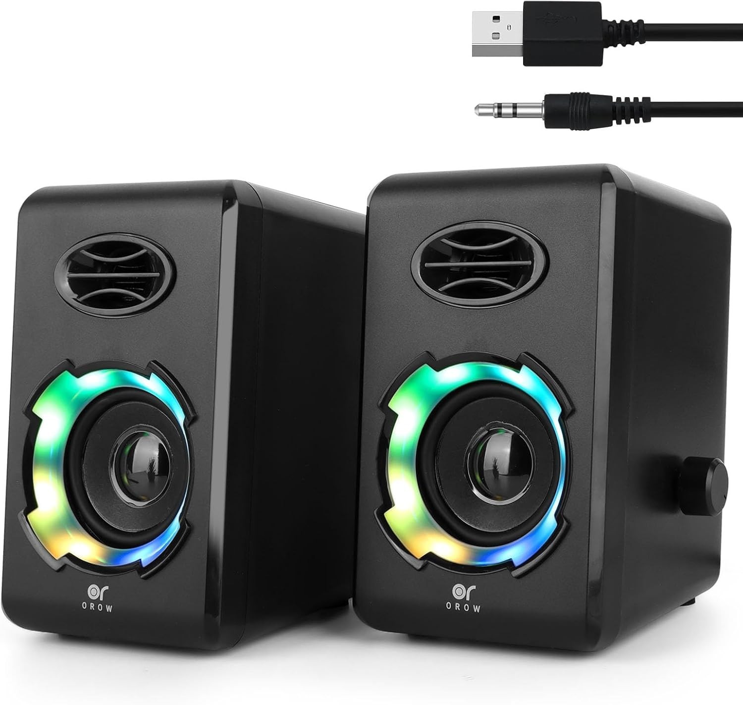 Pc Computer Speakers With Surround Sound Usb Wired Laptop Deep Bass For Desktop
