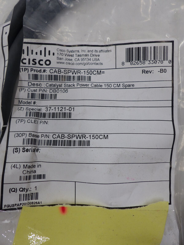 CISCO CATALYST DB0106 STACK POWER CABLE 150CM CAB-SPWR-150CM