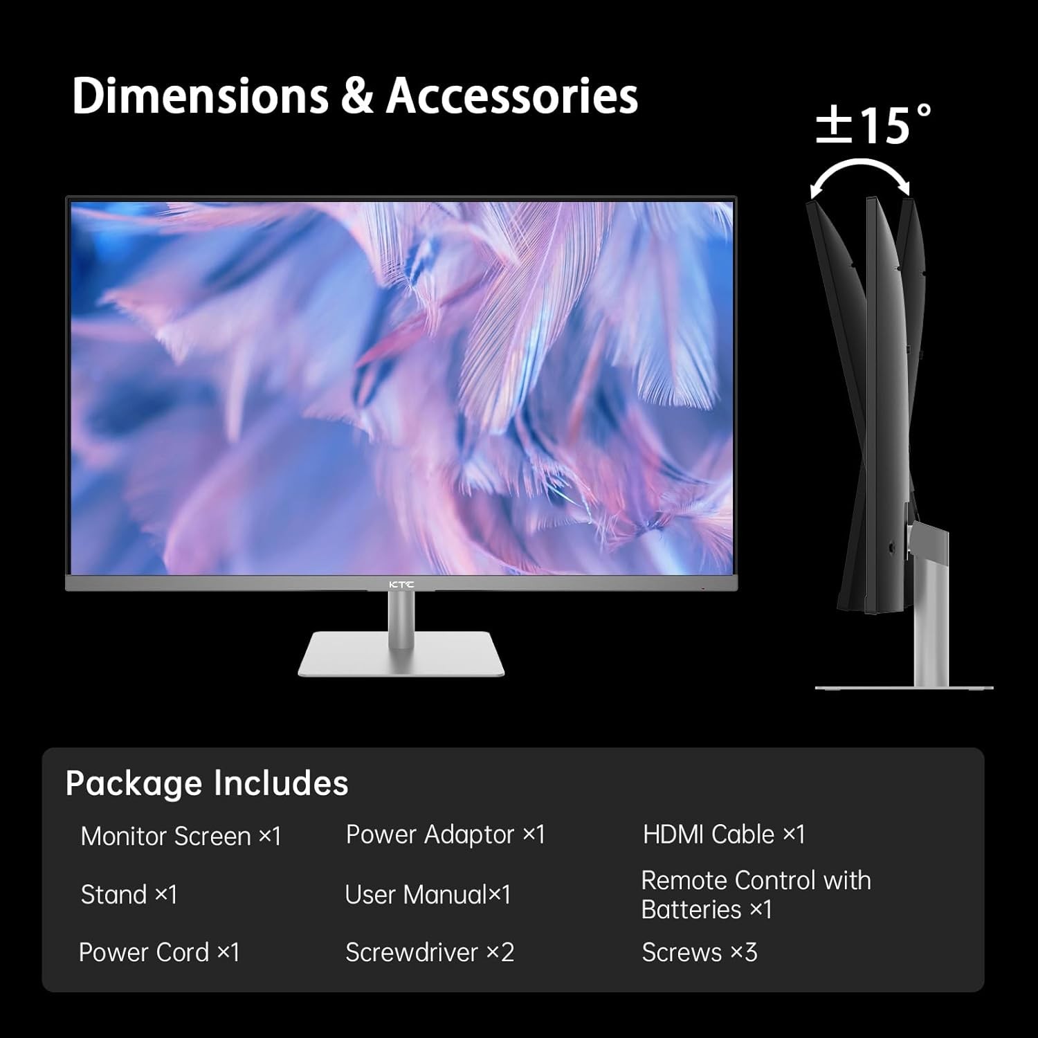 KTC A32Q8 32 Inch 4K Smart Monitor Google System UHD 3840x 2160 with Speakers