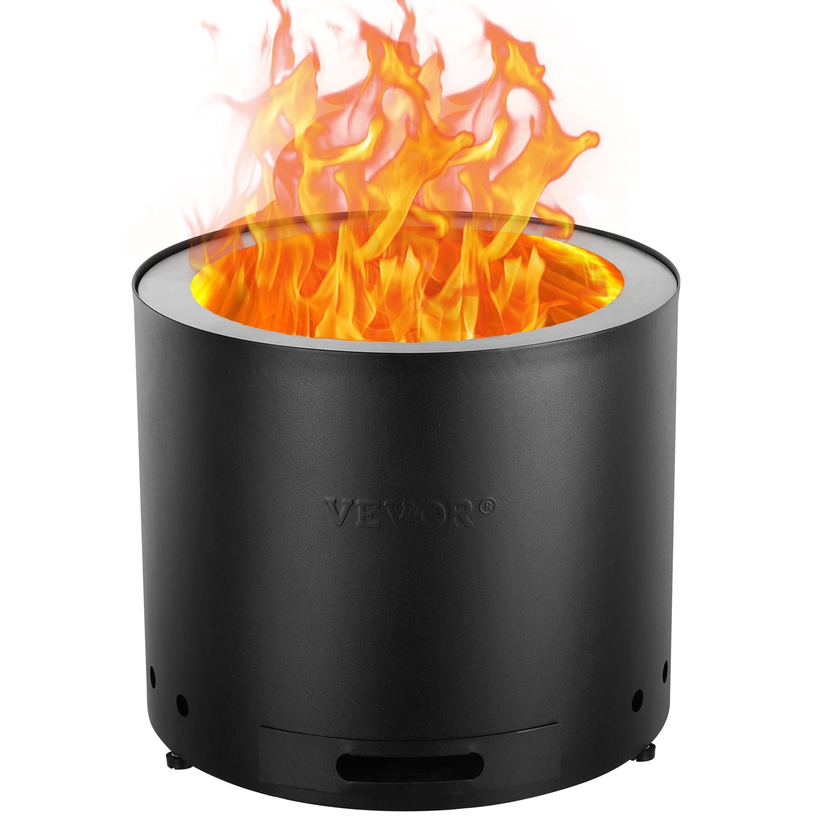 Smokeless Fire Pit Stove Bonfire, H: 12.6 in x Dia: 15 in ,Wood Burning Fireplac