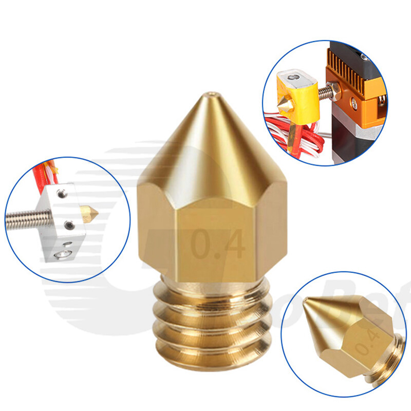 Brass 0.1mm to 1mm MK8 Extruder Nozzle M6 3D Printer CR-10 Ender Anet 1.75mm 3mm