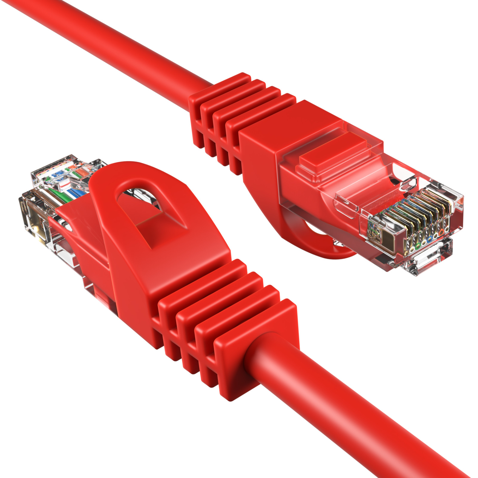 Cat6 Red Patch Cord Network Cable Ethernet LAN RJ45 UTP 3FT – 20FT Multi LOT