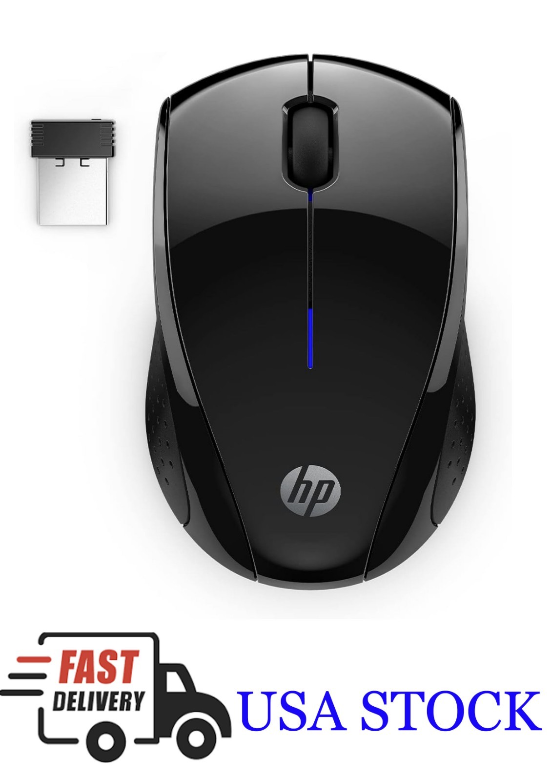 HP X3000 G3 Wireless Mouse – Black, 15-Month Battery, Side Grips for Control