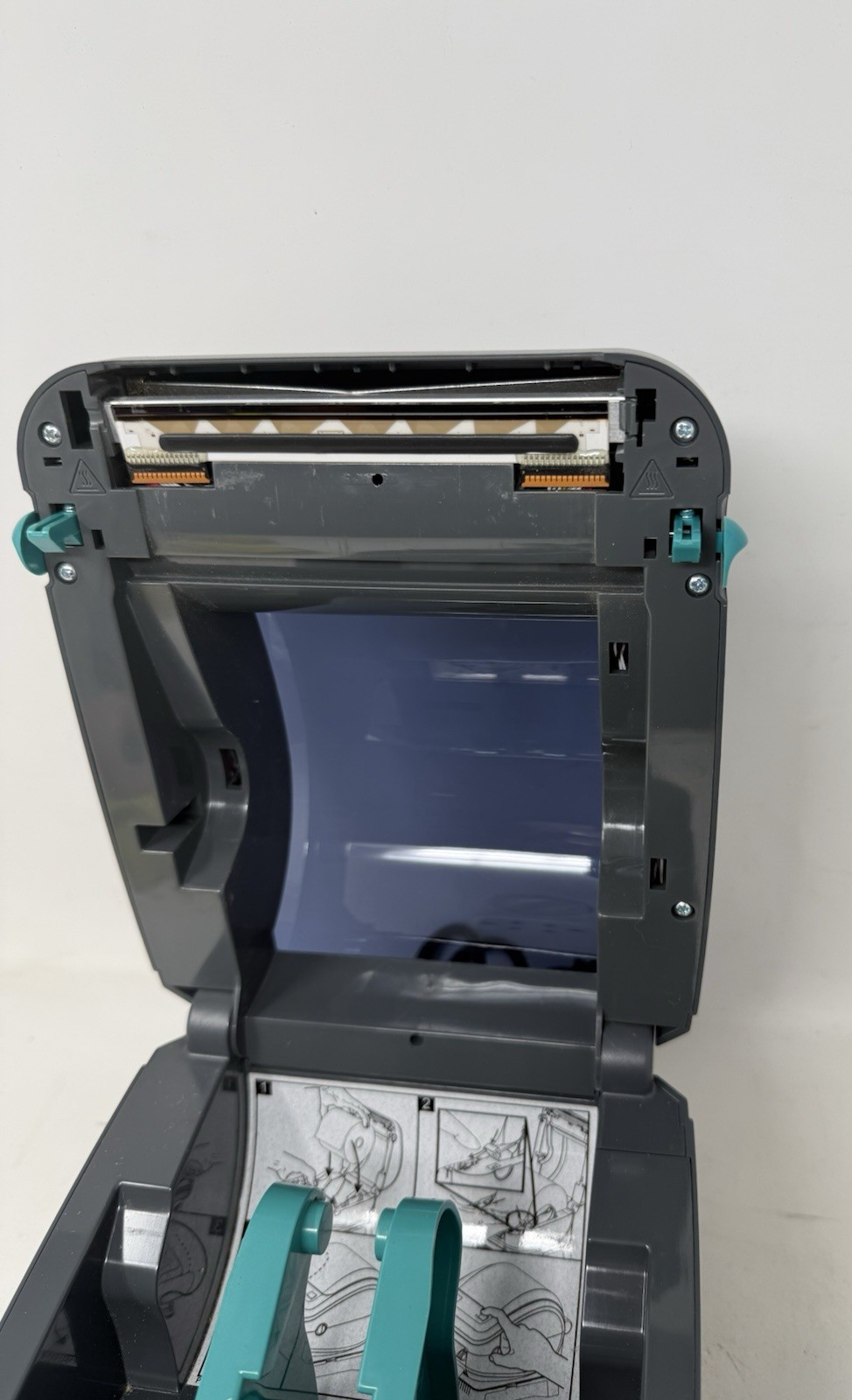 Zebra ZP450 Thermal Label Printer ZP450-0501-0006A ~ Works has crack Read Desc