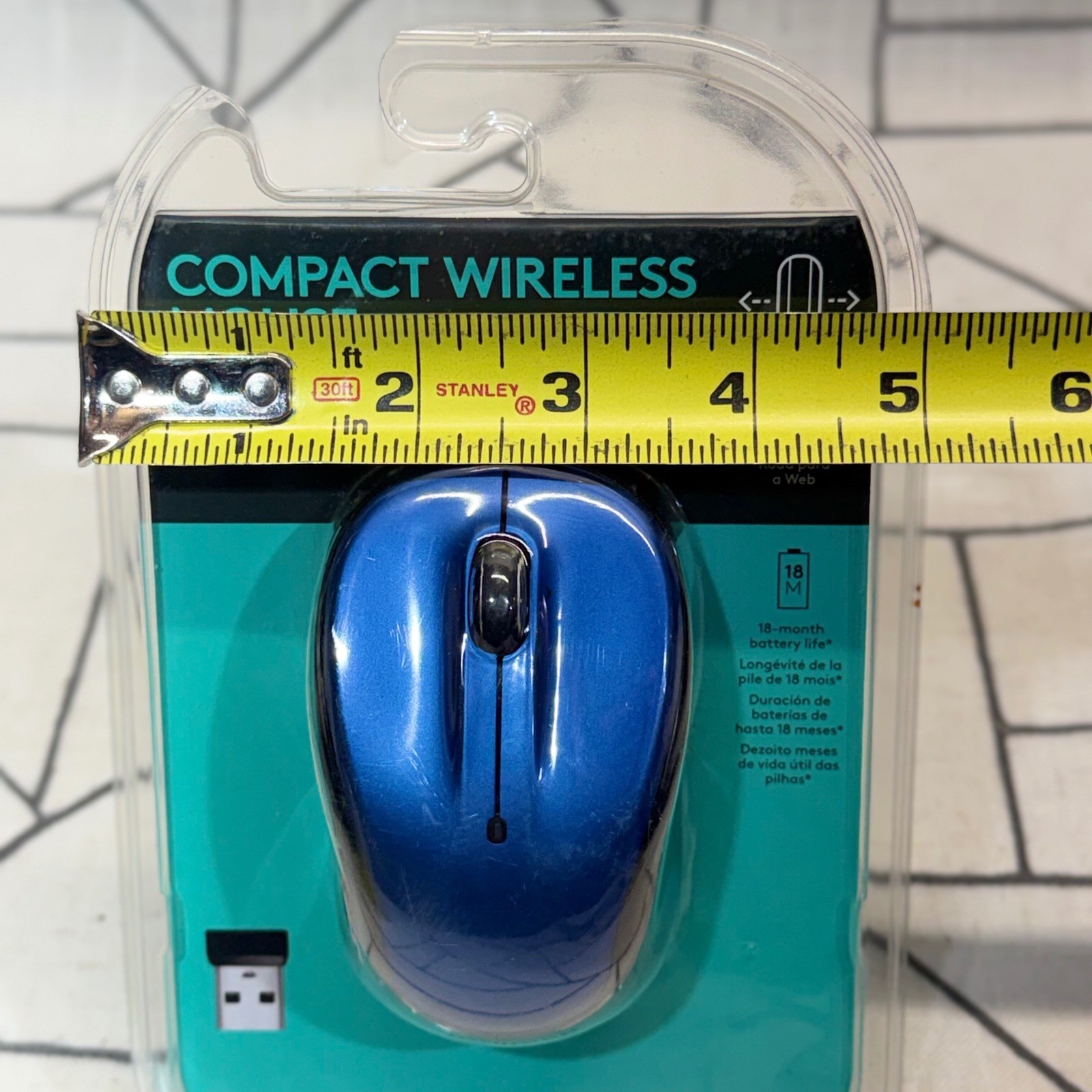 Logitech Compact Wireless Mouse One Size Blue M317 910-005754 New