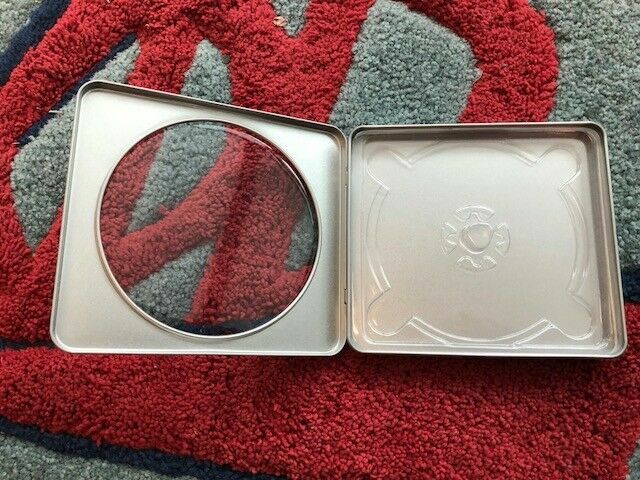 10 NEW HIGH QUALITY SQUARE TIN CD CASE W/WINDOW, CLEAR TRAY, BL801, FREE SHIP