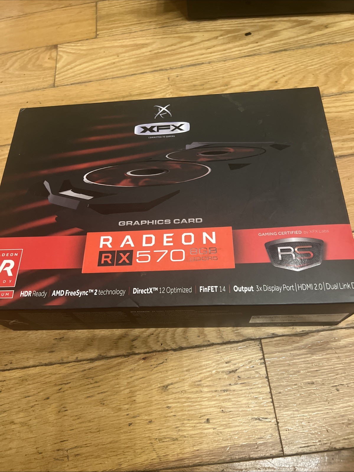 XFX AMD Radeon RX 570 RS 8GB GDDR5 VR Ready FreeSync DP/HDMI/DVI Box Only Empty