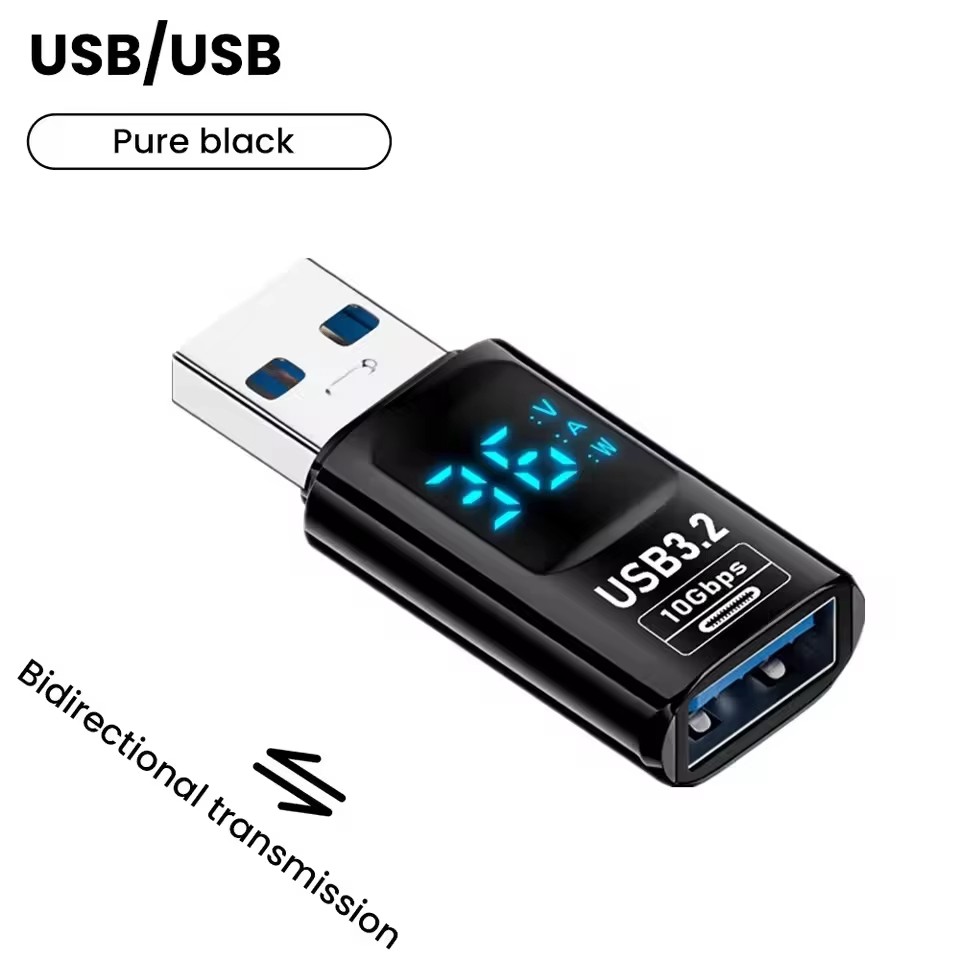 USB 3.2 Digital Display Adapter 10Gbps USB Male TO USB Female Converter For PC