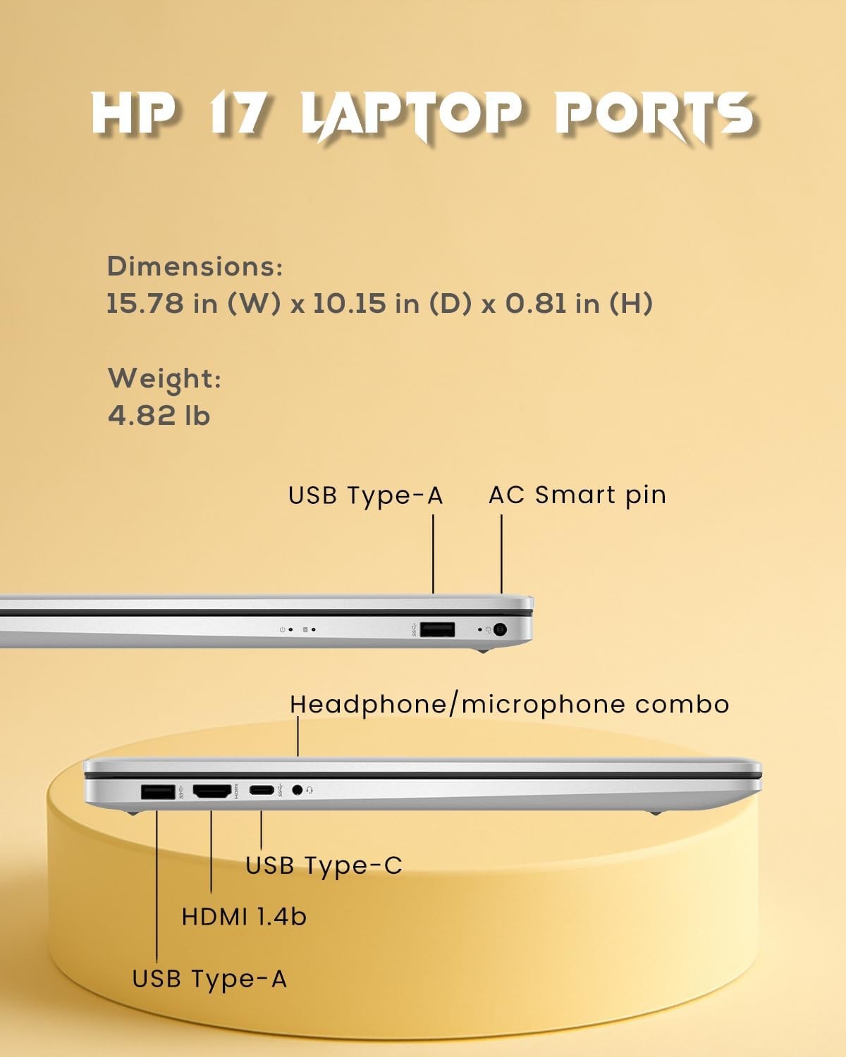 HP Touchscreen Laptop computer 17.3″ Ryzen 5-7430U UP TO 64GB RAM 2TB Win11Pro