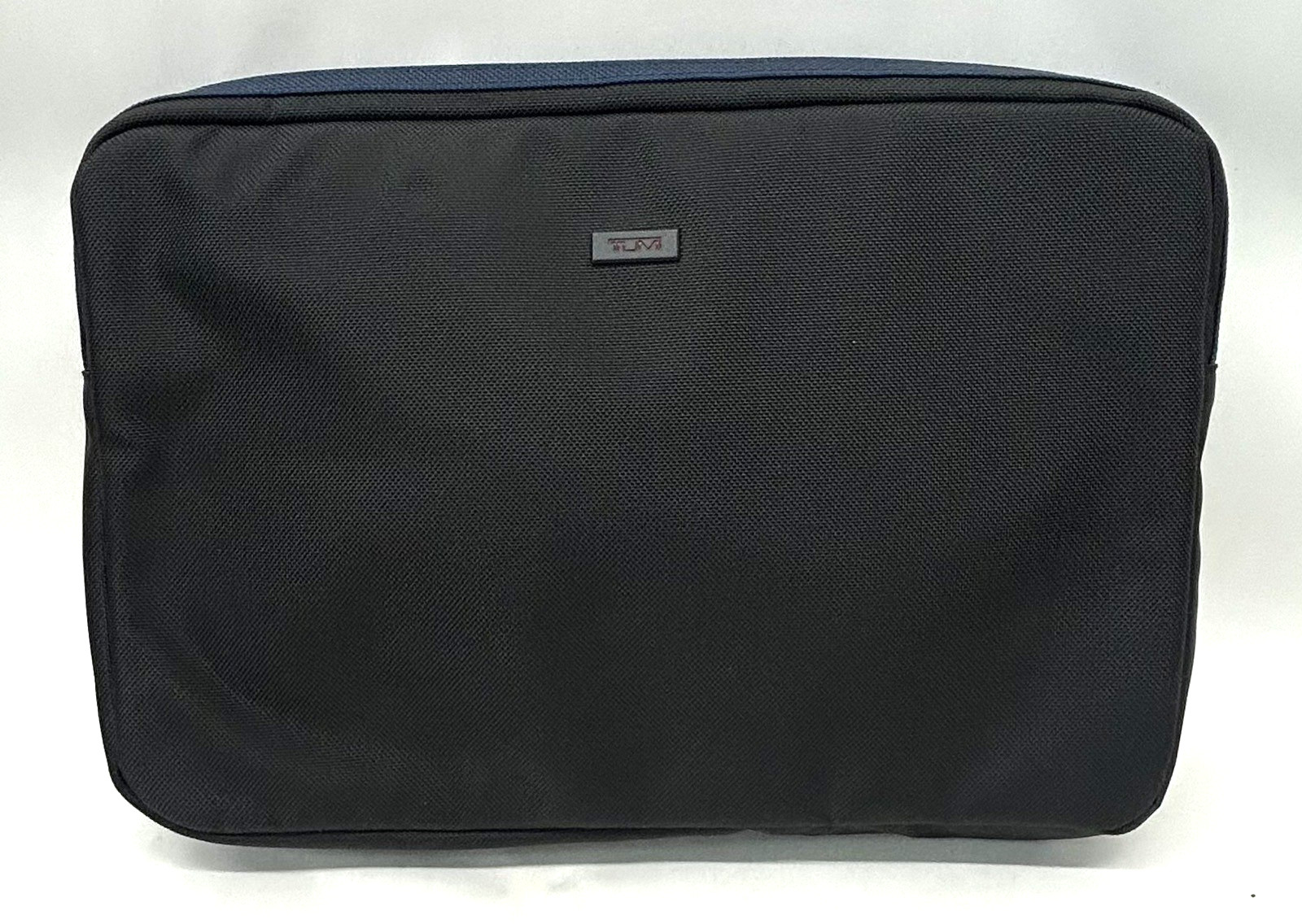 Tumi Laptop Sleeve Black Blue Apha Ballistic Nylon Zip Case Padded 15″ x 10″
