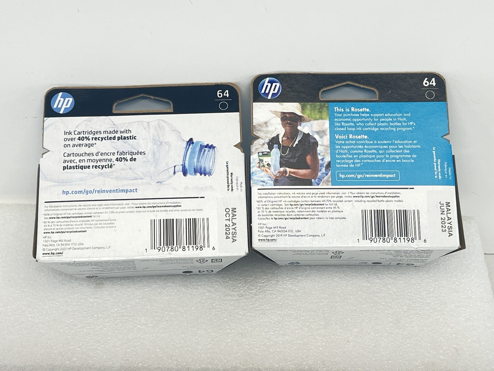 2 HP 64 Single Ink Cartridge -Black Ink Cartridge – N9J90AN OCT 24/JUN 23