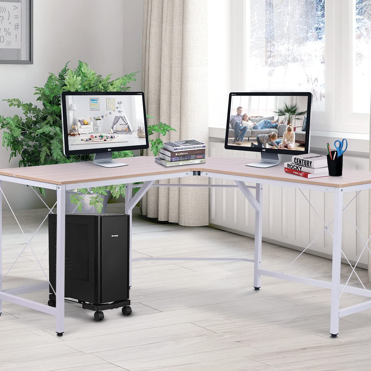 Computer Tower Stand, Adjustable Mobile CPU Stand with Rolling Caster…