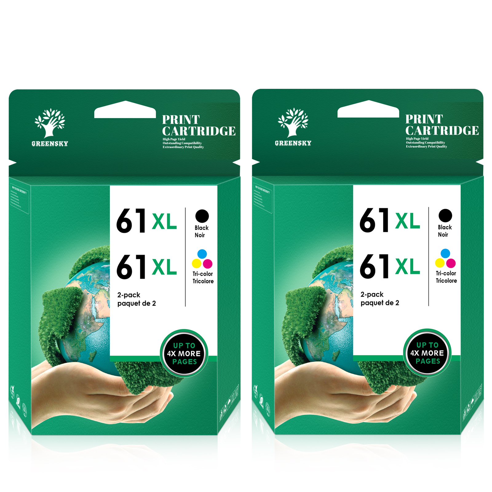 61 XL Black / Color Ink Cartridge For HP ENVY 4500 4501 4502 4504 5530 5531 5535