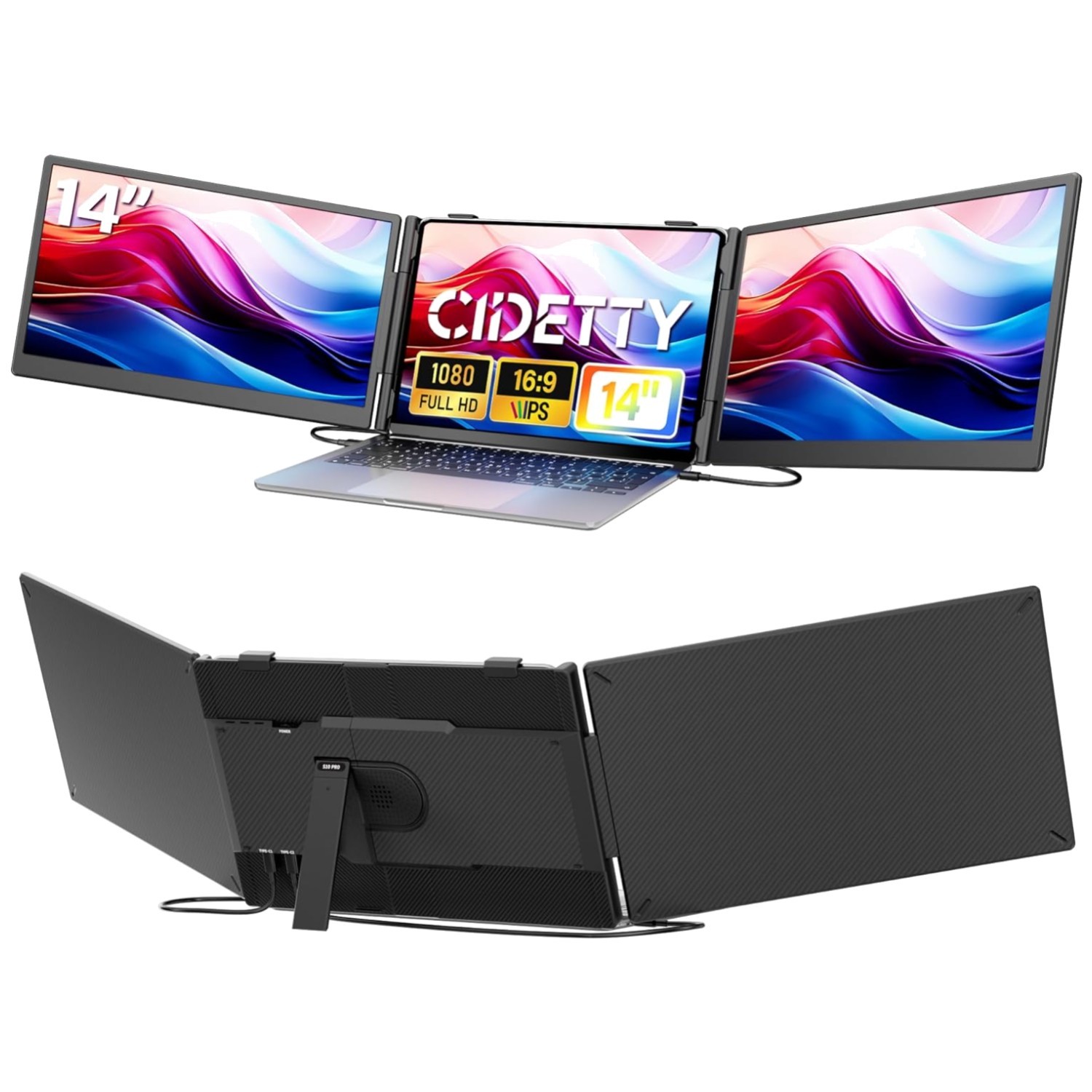 Triple Screen Display for Enhanced Productivity