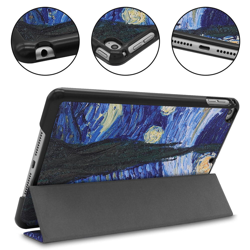 For iPad 9th 8th 7th Generation 10.2 inch Graffiti Leather Flip Stand Case Cover