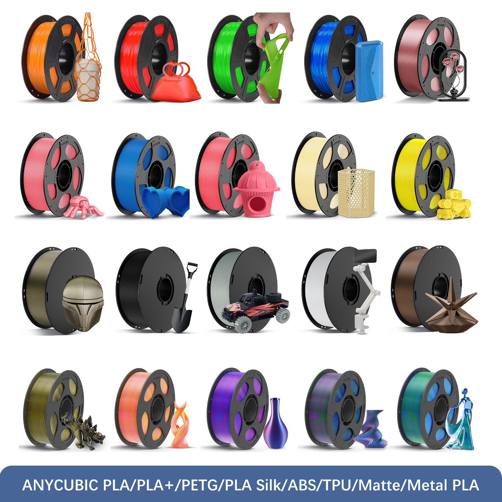 [BUY 10 PAY 6] ANYCUBIC 1.75mm PLA/ PETG/ Silk/ Matte/ High Speed 3D Filament