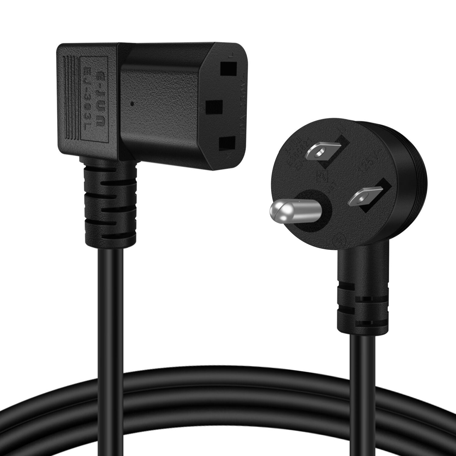 Universal 3 Prong AC Power Cord Cable 15 Feet NEMA 5-15P to IEC320C13 UL Listed