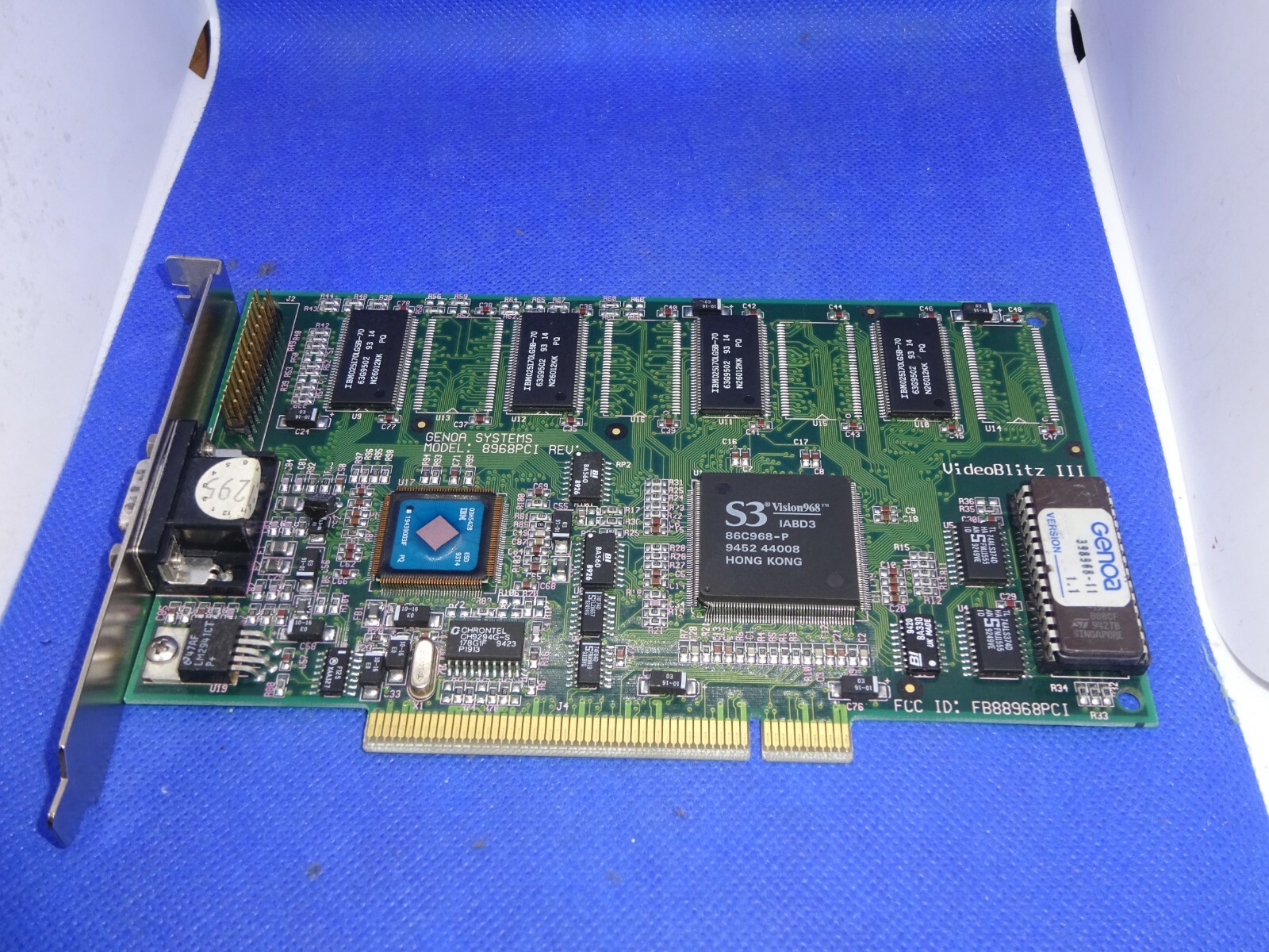 GENAOA 8968PCI VIDEO FLASH III S3 VISION968 2MB VRAM PCI GRAPHICS CARD VGA #GK3981