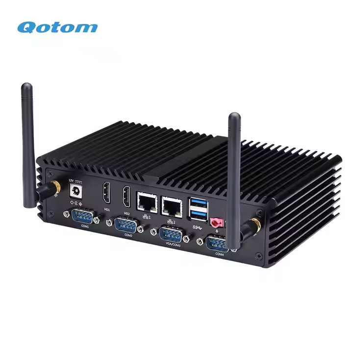Portable Desktop Mini PC Core Onboard Fanless Mini PC Qotom POS