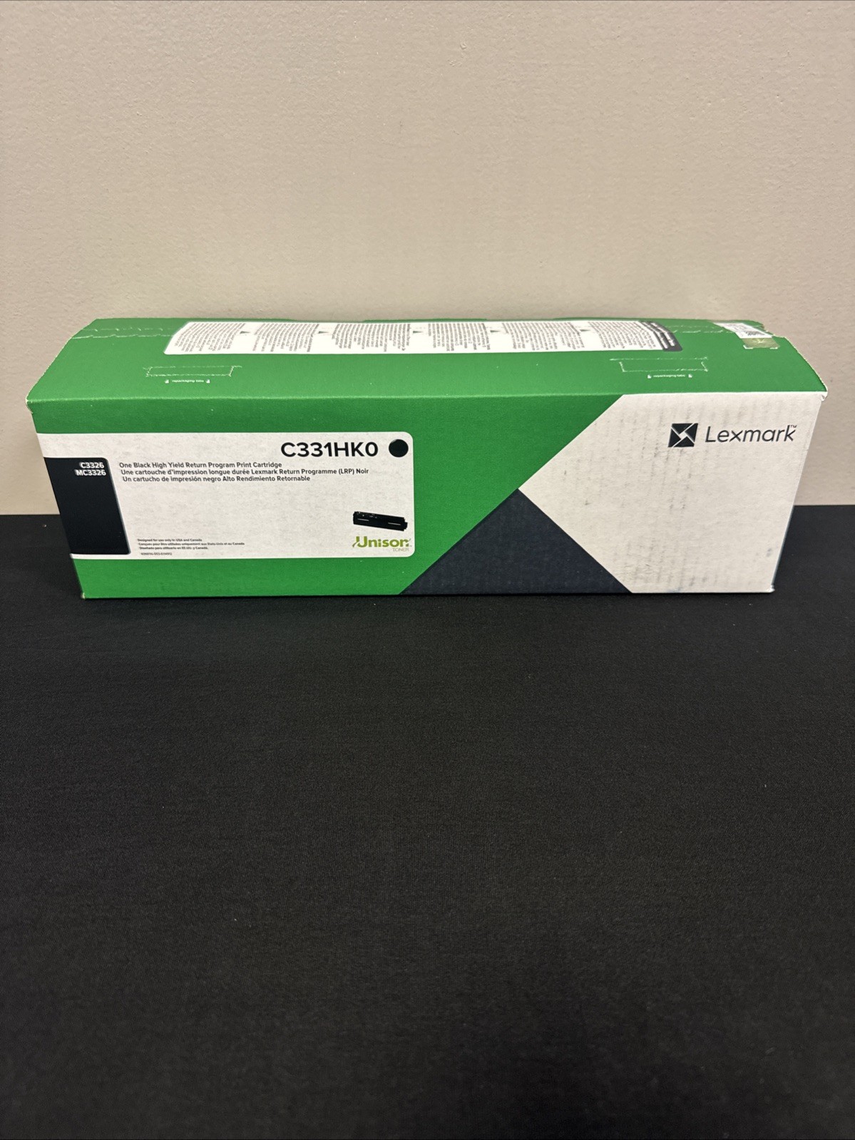 Genuine Lexmark C331HK0 Black Return Program 3000 Page Yield Toner Sealed New