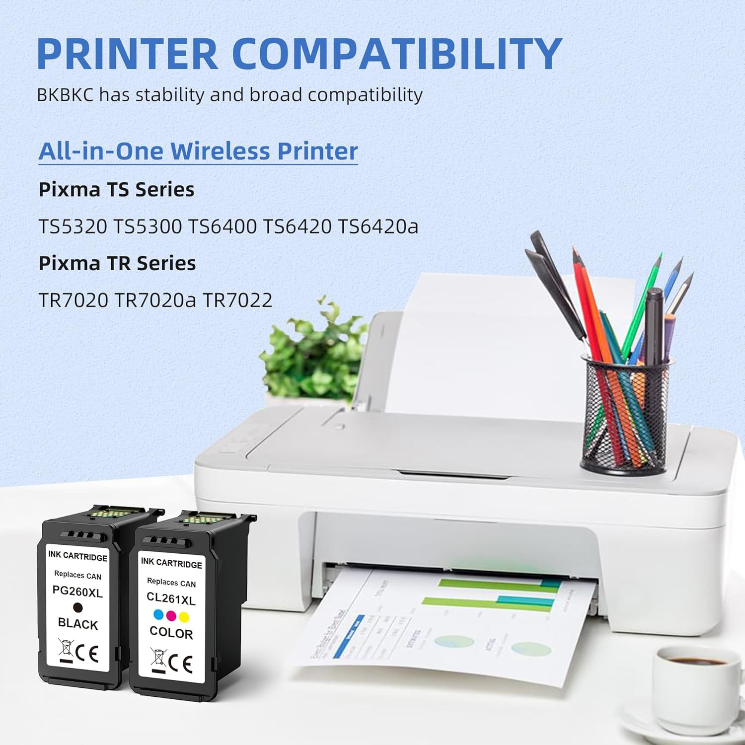 PG-260 XL CL-261 XL Ink Cartridges Replacement for Canon 260XL and 261XL Ink …